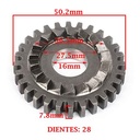 ENGRANAJE DE ARRANQUE Z-28 ZANELLA 70/ 90 SOL AUTOMATIC/ MONOMARCHA (4T) CREUSO (4139-000)