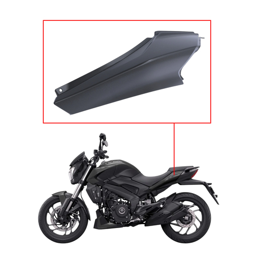 CACHA BAJO ASIENTO TRASERO BAJAJ DOMINAR 250 / 400 GRIS LADO IZQUIERDO MTC