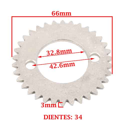 ENGRANAJE DE DISTRIBUCION (CEMENTADO) ARBOL DE LEVA  HONDA 200 NX-XR BRASIL CREUSO (547-000)
