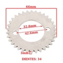 ENGRANAJE DE DISTRIBUCION (CEMENTADO) ARBOL DE LEVA  HONDA 200 NX-XR BRASIL CREUSO (547-000)