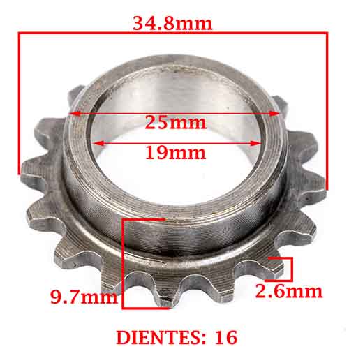 ENGRANAJE DE DISTRIBUCION (CEMENTADO) GILERA 110 SMASH/ FLASH CREUSO (568-000)