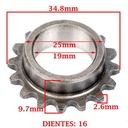 ENGRANAJE DE DISTRIBUCION (CEMENTADO) GILERA 110 SMASH/ FLASH CREUSO (568-000)