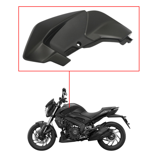 CACHA LATERAL TANQUE BAJAJ DOMINAR 250 / 400 GRIS LADO IZQUIERDO MTC