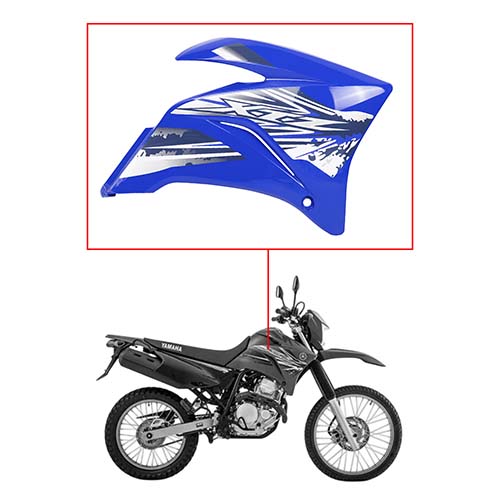 CACHA LATERAL TANQUE YAMAHA XTZ 250 AZUL LADO DERECHO MTC