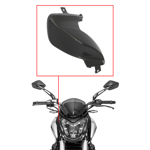 CACHA OPTICA BAJAJ DOMINAR 250 / 400 GRIS LADO DERECHO MTC