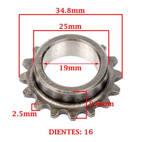 ENGRANAJE DE DISTRIBUCION (CEMENTADO) GUERRERO 110 TRIP/ FUTURE CREUSO (567-000)
