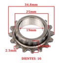 ENGRANAJE DE DISTRIBUCION (CEMENTADO) GUERRERO 110 TRIP/ FUTURE CREUSO (567-000)