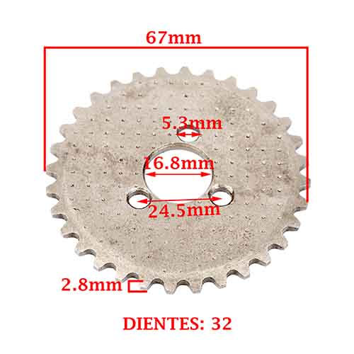 ENGRANAJE DE DISTRIBUCION (CEMENTADO) GUERRERO 110 TRIP/ FUTURE CREUSO (573-000)