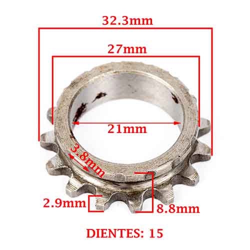 ENGRANAJE DE DISTRIBUCION (CEMENTADO) HONDA 100 XR CREUSO (560-000)