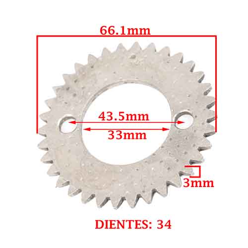 ENGRANAJE DE DISTRIBUCION (CEMENTADO) HONDA 200 XL (ARBOL DE LEVA) CREUSO (551-000)