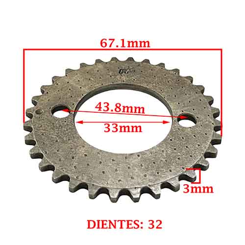 ENGRANAJE DE DISTRIBUCION (CEMENTADO) HONDA 200 XR/ XL125/ CB 125 CREUSO (580-000)