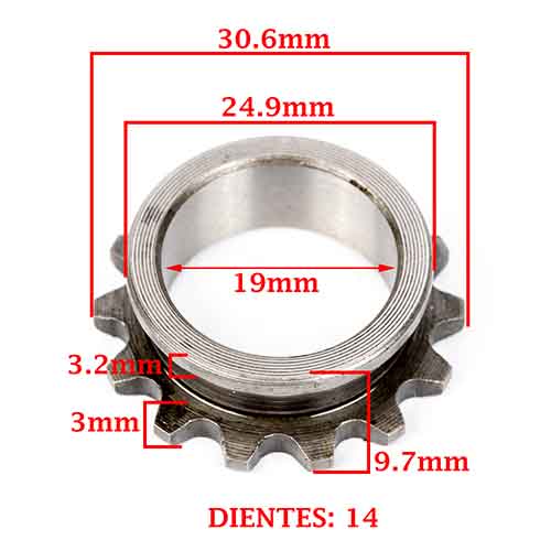 ENGRANAJE DE DISTRIBUCION (CEMENTADO) HONDA 90 C ECONO-POWER CREUSO (565-000)