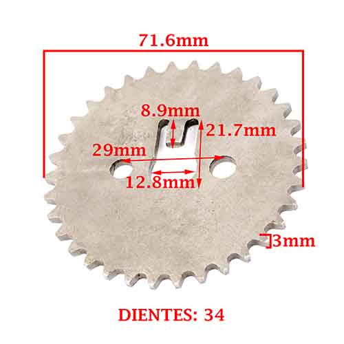 ENGRANAJE DE DISTRIBUCION (CEMENTADO) YAMAHA 125 YBR CREUSO (563-000)