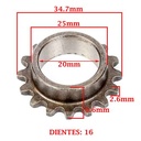 ENGRANAJE DE DISTRIBUCION (CEMENTADO) ZANELLA 125 ZB/ XENON/ SEXY/ DUE/ SHARK CREUSO (590-000)