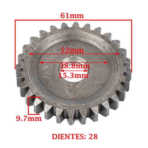 ENGRANAJE DE PUESTA EN MARCHA YAMAHA 125 XTZ E/ ED/ K (4T) CREUSO (7042-000)