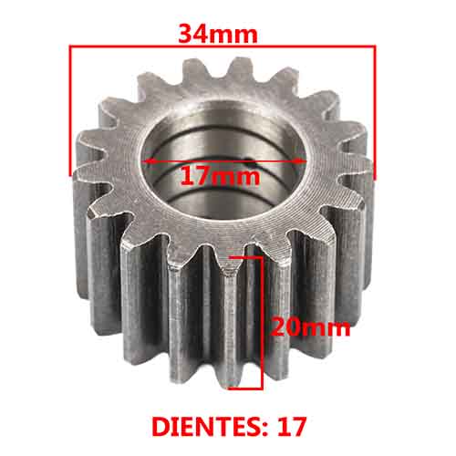 ENGRANAJE DE TRANSMISION HONDA 100 WAVE NF-M3/MH3/FULL/WAVE (Z17) CREUSO (3530-000)