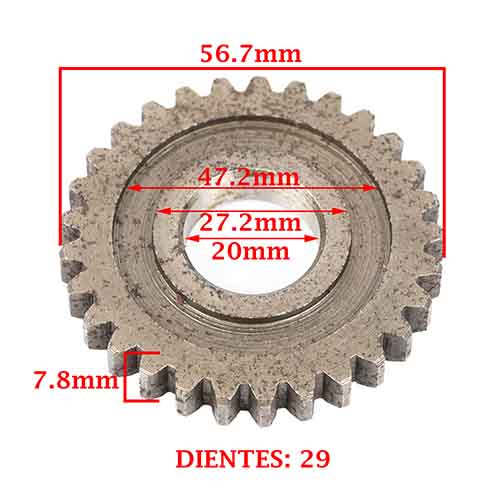 ENGRANAJE INTERME. Z-29 ZANELLA 150 RX/G3/FULL/PATAGONIAN EAGLE 4T-5V CREUSO (4268-000)