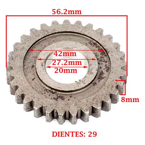 ENGRANAJE INTERMEDIARIO Z-29 HONDA 125/ 150 CG TITAN/ 125 FAN (4T) CREUSO (3913-000)