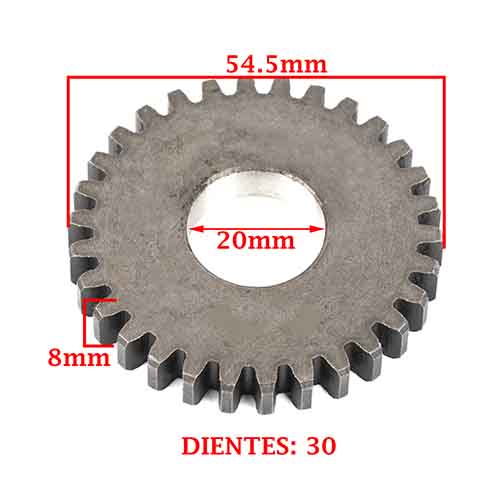 ENGRANAJE INTERMEDIARIO Z-30 MODELO Nº2 ZANELLA 200 ZTT Nº1 4T CREUSO (4316-000)