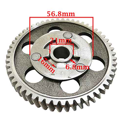 ENGRANAJE PRIMARIO DE ACERO C/DIENTE HELICOIDAL Z-53 ZANELLA 50 KS V3 (2T) CREUSO (274-000)