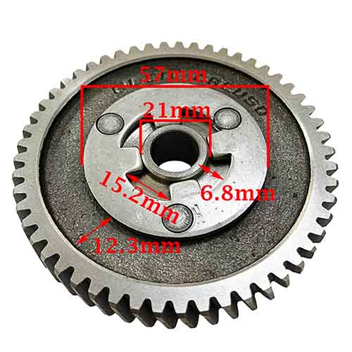 ENGRANAJE PRIMARIO DE FUNDICION C/DIENTE HELICOIDAL Z-53 ZANELLA 50 KS V3 (2T) CREUSO (293-000)