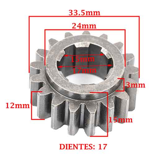 ENGRANAJE S/PRIMARIO 2 Z-17 GUERRERO-MAGIC/TRIP 110 G CREUSO (7420-000)