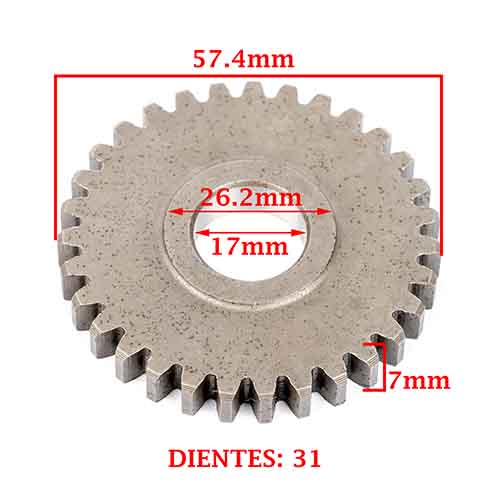 ENGRANAJE S/SECUNDARIO Z-31 ZANELLA 70/ 90 SOL AUTOMATIC/ MONOMARCHA (4T) CREUSO (4145-000)