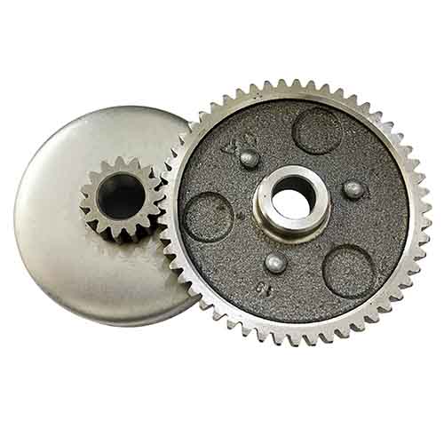 ENGRANAJE Y CAMPANA D/RECTO P/BUJE Z.15-54 ZANELLA 50 KS V3 (2T) CREUSO (697-000)