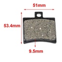 PASTILLA DE FRENO ZANELLA KEEWAY / NACKED 200 TRASERA HYD (161)