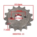 PIÑON DE TRANSMISION GILERA SMASH 110 SMASH (Z15) CREUSO (3137-ARG)