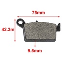 PASTILLA DE FRENO GUERRERO GXR 250 TRASERA HYD (166)