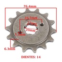 PIÑON DE TRANSMISION GUERRERO 200/ GR5 230 GR5 (Z14) CREUSO (3273-ARG)