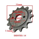 PIÑON DE TRANSMISION HONDA CB 250 NIGHTHAWK (Z14) CREUSO (1423-ARG)