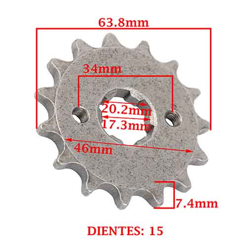 PIÑON DE TRANSMISION HONDA CG 150 TITAN (Z15 ESTRIA GRANDE) CREUSO (1441-ARG)