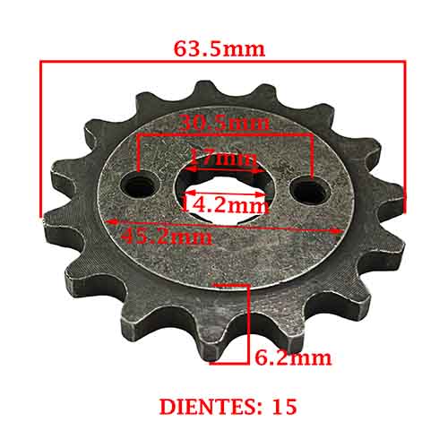 PIÑON DE TRANSMISION HONDA DAX 50 ST/ R/ 70/ G/100 50 CB (Z15) CREUSO (953-ARG)