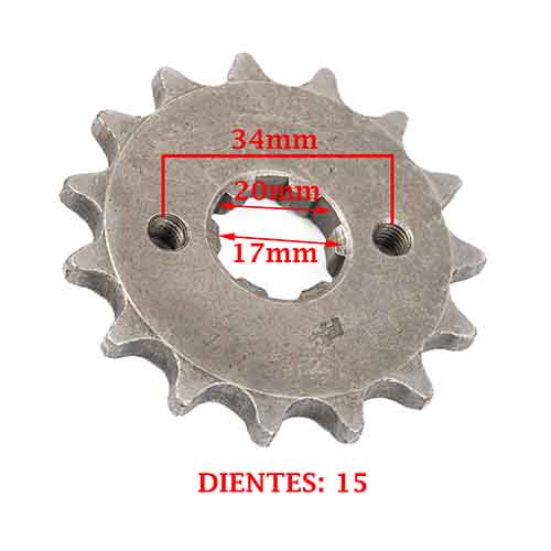 PIÑON DE TRANSMISION HONDA NX 150 / 150CG/ 125-150 NXR BROS (Z15 ESTRIA GRANDE) CREUSO (961-ARG)