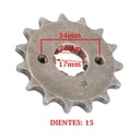 PIÑON DE TRANSMISION HONDA NX 150 / 150CG/ 125-150 NXR BROS (Z15 ESTRIA GRANDE) CREUSO (961-ARG)