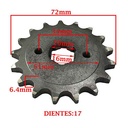 PIÑON DE TRANSMISION YAMAHA FZ 16 160 N/S (Z17) CREUSO (1201-ARG)