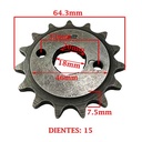 PIÑON DE TRANSMISION ZANELLA 150 RX/ G3/ PATAGONIAN EAGLE (Z15 ESTRIA FINA) CREUSO (895-ARG)