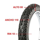 CUBIERTA HORNG FORTUNE 110X80X18 F889