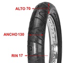 CUBIERTA HORNG FORTUNE 130X70X17 F806