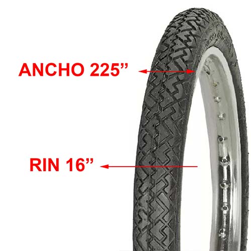 CUBIERTA HORNG FORTUNE 225X16 DIBUJO CALLE F851