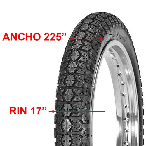 CUBIERTA HORNG FORTUNE 225X17 CALLE 2PR F874