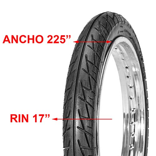 CUBIERTA HORNG FORTUNE 225X17 PISTA 2PR F916