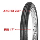 CUBIERTA HORNG FORTUNE 250X17 PISTA REF 4PR F861