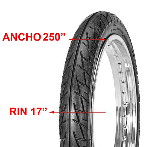 CUBIERTA HORNG FORTUNE 250X17 PISTA REF 4PR F916
