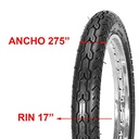 CUBIERTA HORNG FORTUNE 275X17 PISTA 2PR F-920