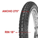 CUBIERTA HORNG FORTUNE 275X18 F876