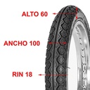 CUBIERTA HORNG FORTUNE 60X100X17 F888