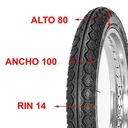 CUBIERTA HORNG FORTUNE 80X100X14 F888